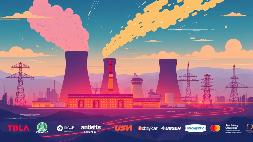 주요 원전 관련 기업 분석 (illustration 스타일)