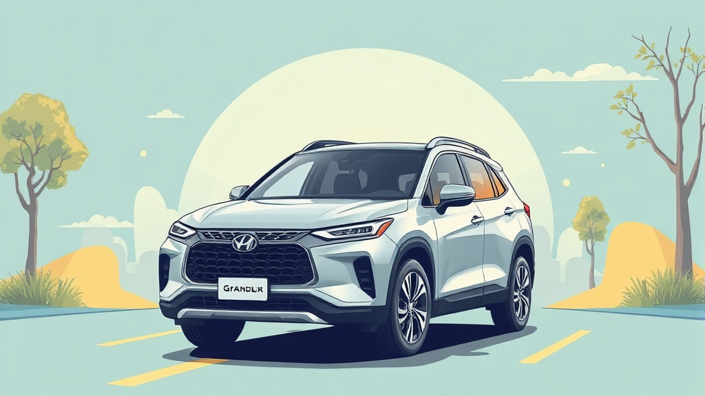 그랜저 하이브리드: 스마트한 장기렌트 활용법 (illustration 스타일)