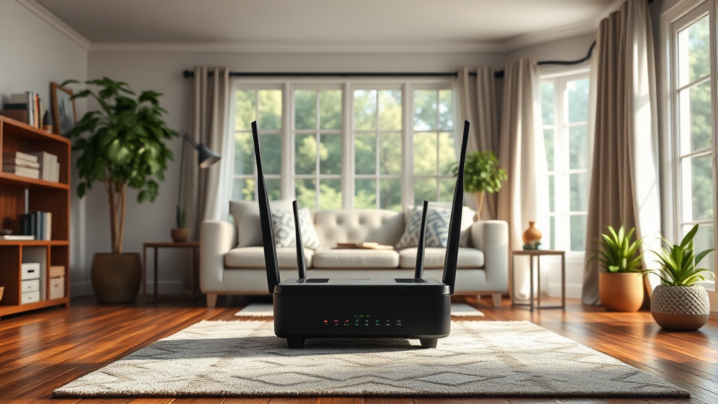 공유기 위치, 속도 UP! (realistic 스타일)