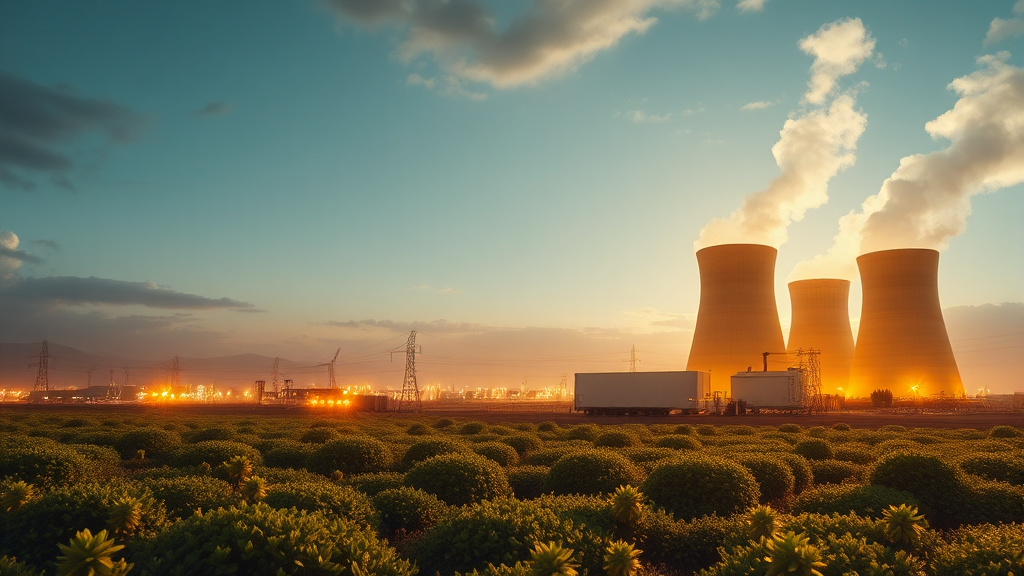 원자력 발전의 중요성과 투자 배경 (realistic 스타일)