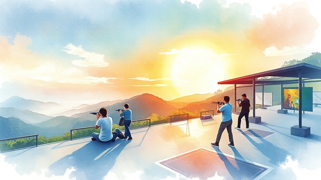 위치 및 주변 관광지 (watercolor 스타일)