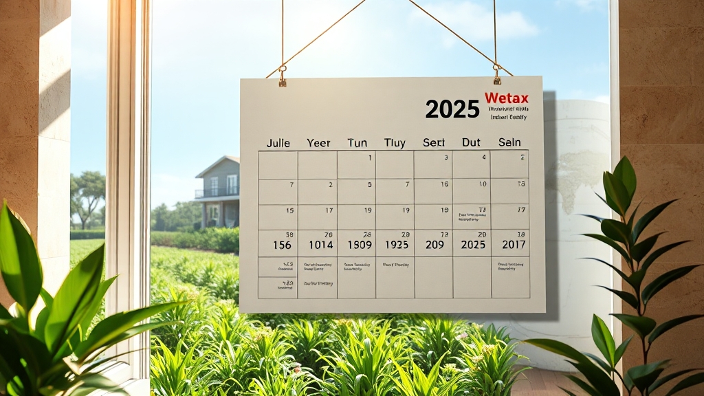 2025년 재산세 납부 일정 (realistic 스타일)