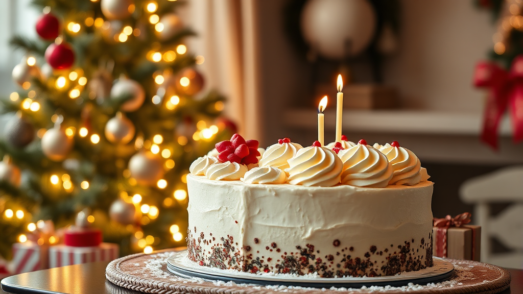 투썸 크리스마스 케이크 사전 예약 혜택 (realistic 스타일)