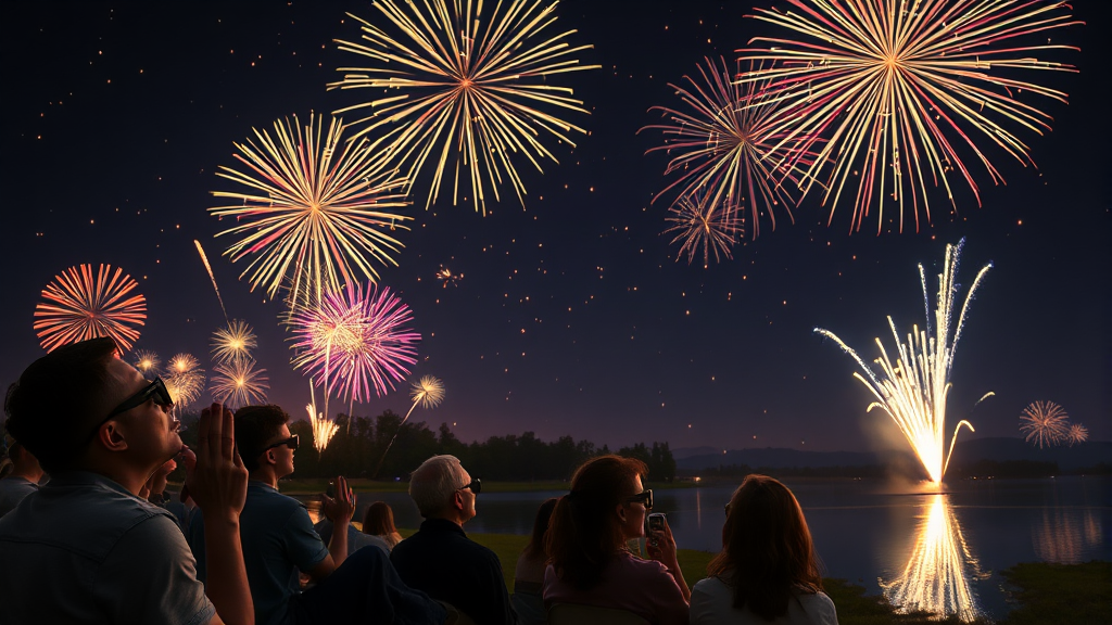 특별한 경험: 낙화놀이 관람 명당과 준비물 (realistic 스타일)