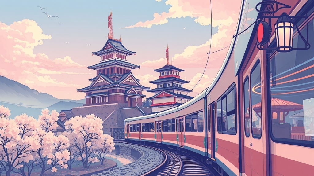 노선 및 추천 여행 코스 (illustration 스타일)
