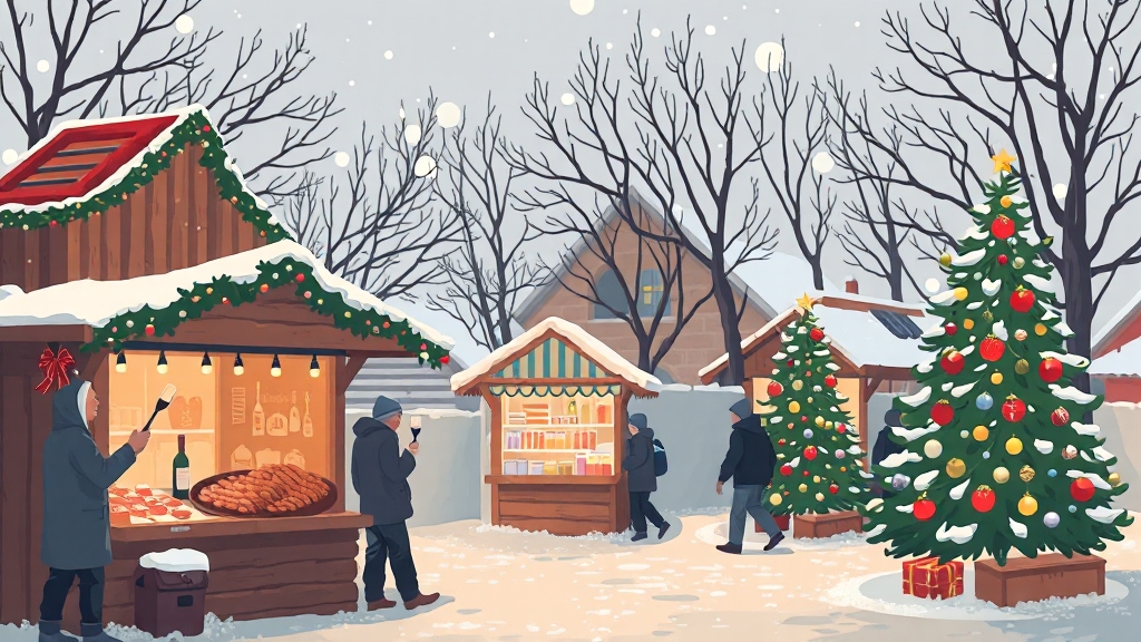 먹거리 및 겨울 간식 (illustration 스타일)