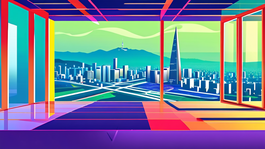 센서블 시티 서울 랩: 도시 혁신을 위한 AI 연구의 시작 (illustration 스타일)