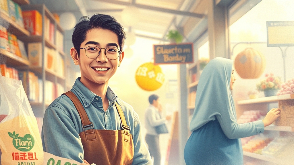 소상공인 여러분 힘내세요! (watercolor 스타일)