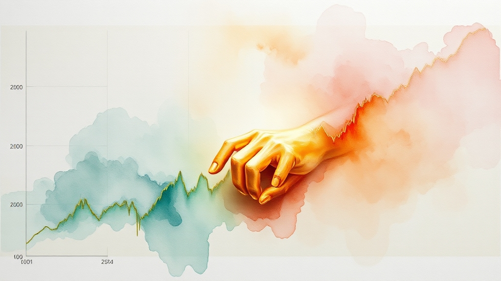 비트코인 투자 전략: 시장 심리 활용 (watercolor 스타일)