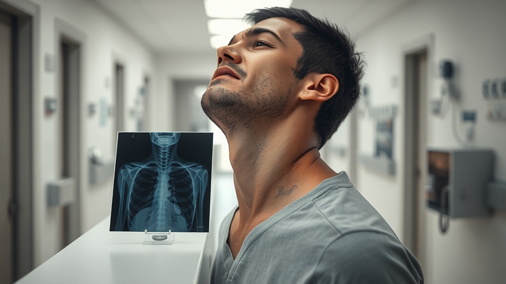 뒷목 멍울 원인과 종류 (realistic 스타일)