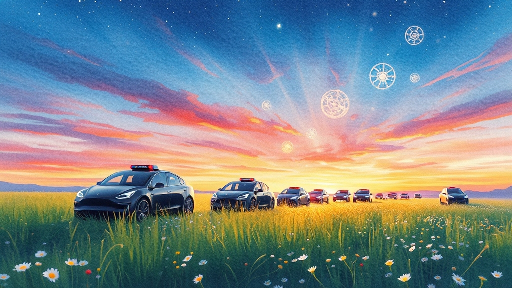 테슬라 2분기 실적 분석 (watercolor 스타일)