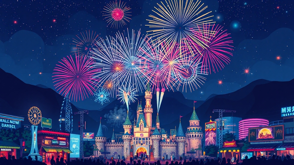 야간 풍경 감상 (illustration 스타일)