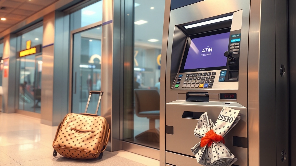 현지 ATM 인출 시 유의사항 (realistic 스타일)