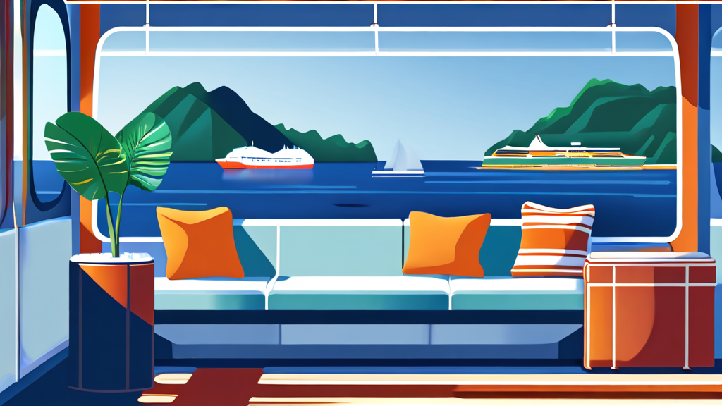 나에게 맞는 객실은? 제주 배편 객실 종류와 요금 비교 (illustration 스타일)