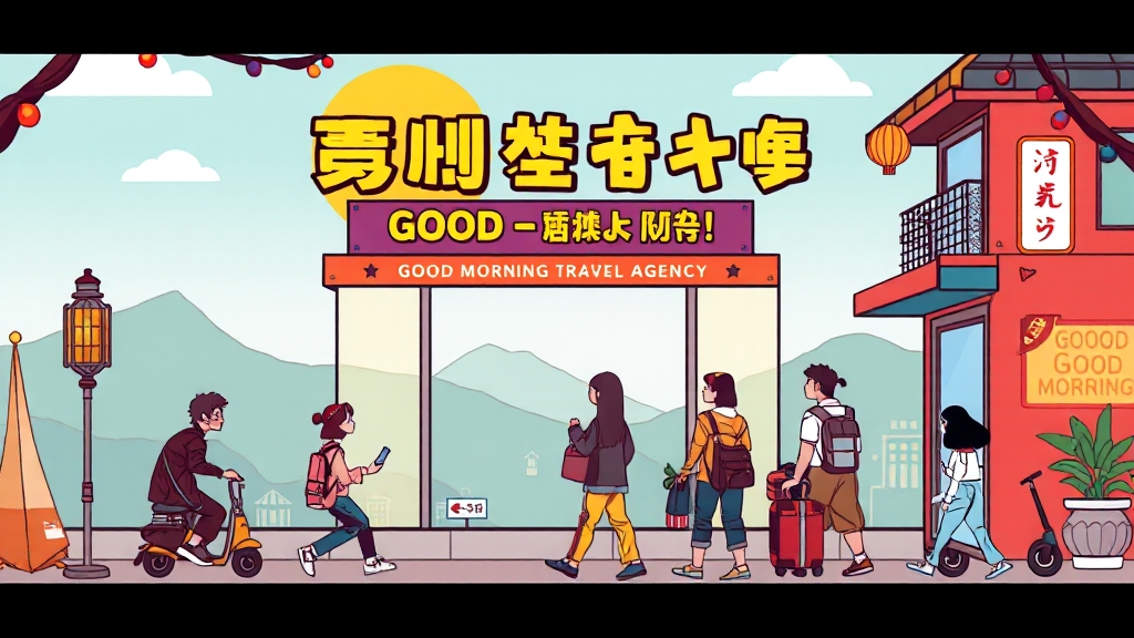 단체 여행 & 인센티브 정보 (cartoon 스타일)