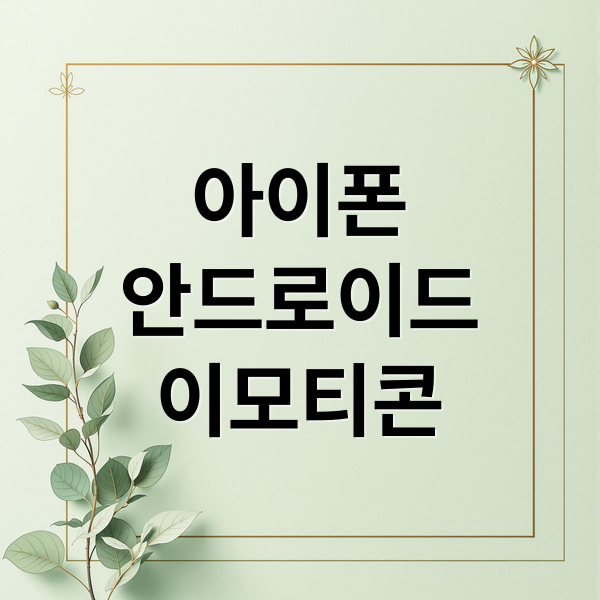 아이폰
안드로이드
이모티콘 (특수문자 이모티콘 모음)
