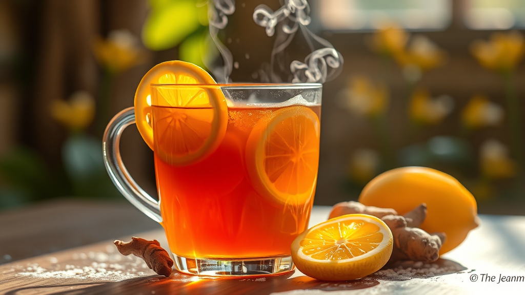 모과차 맛있게 즐기는 방법: 모과청 활용법 (realistic 스타일)