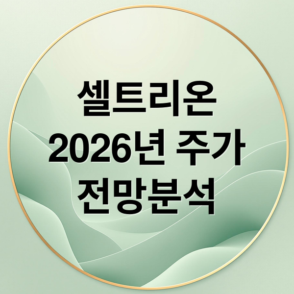 셀트리온
2026년 주가
전망분석 (셀트리온 주가 2026년 전망)