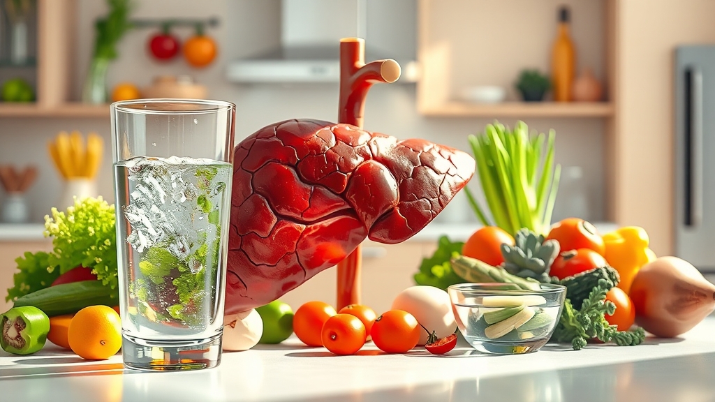 간 건강을 위한 생활 습관 (realistic 스타일)