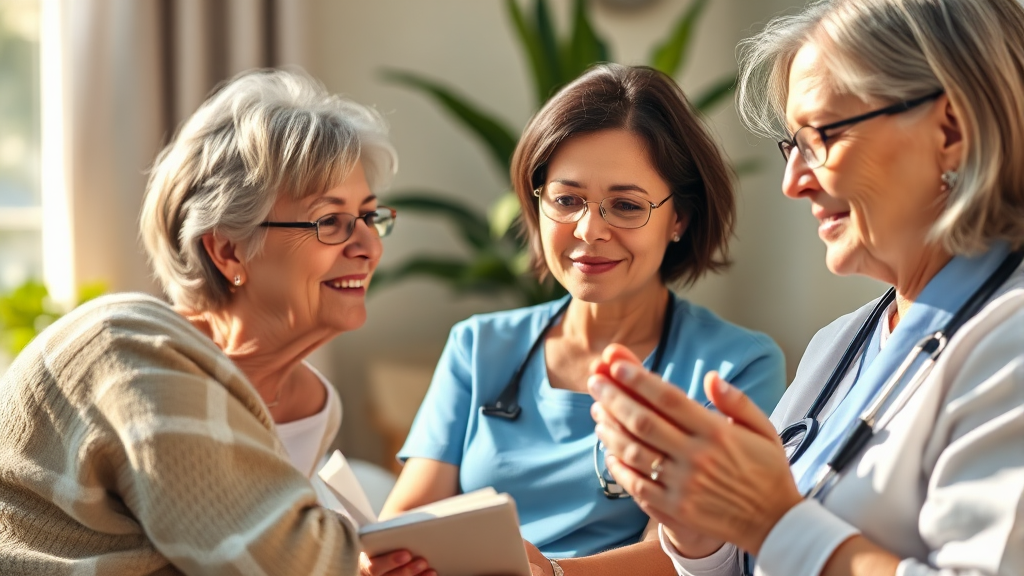 통합돌봄 서비스 30종, 어떤 내용이 있나? (realistic 스타일)