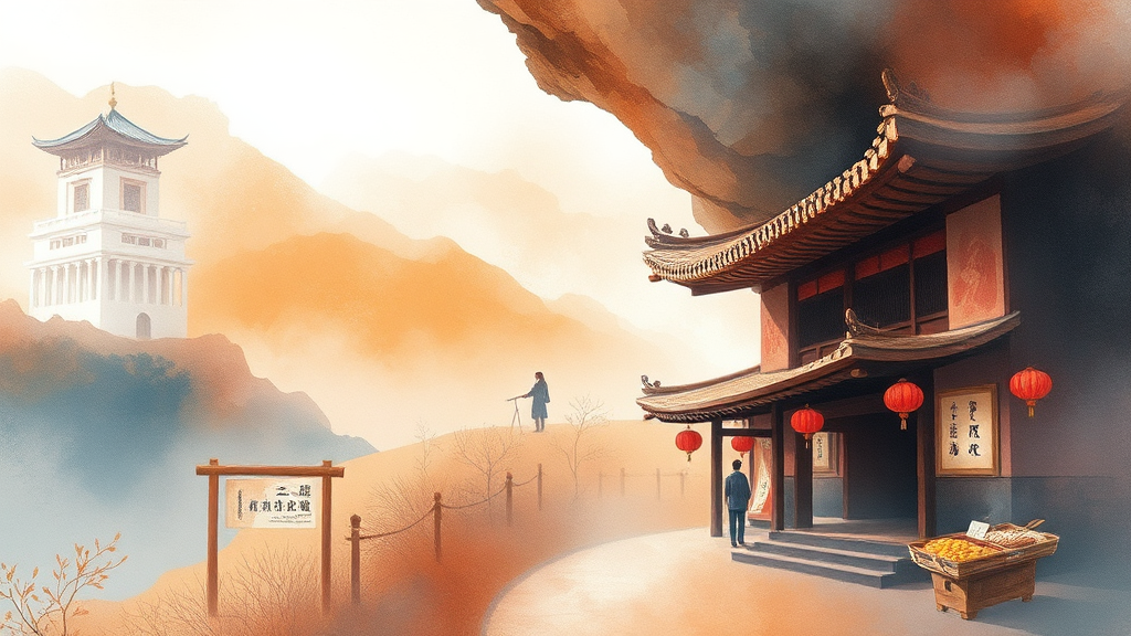 영월 여행: 놓치지 말아야 할 명소와 먹거리 (watercolor 스타일)