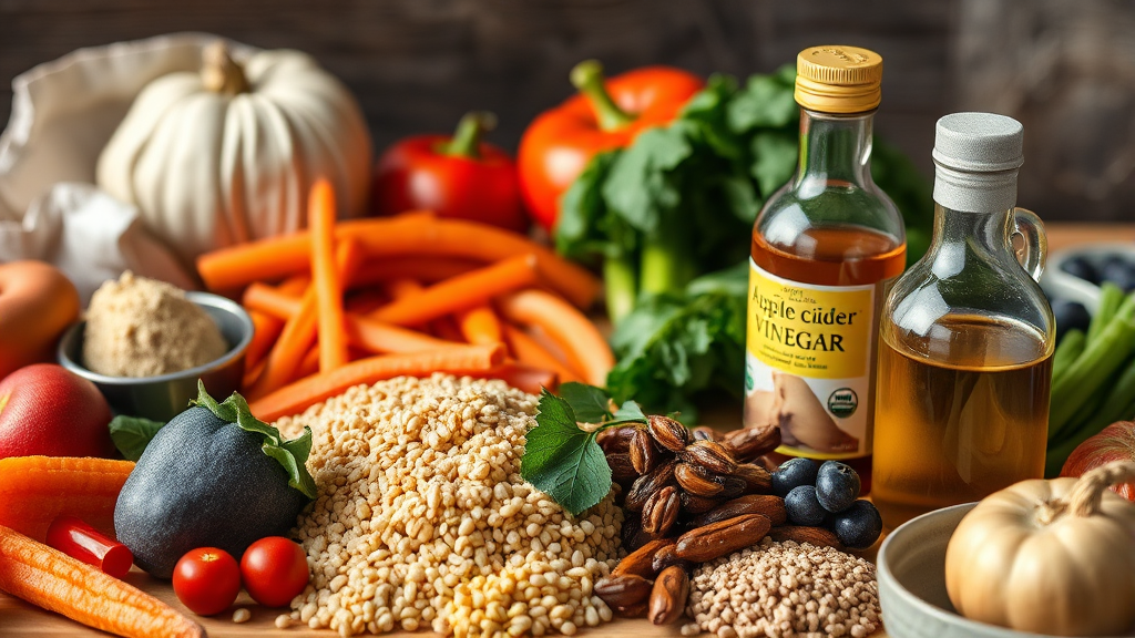 고혈당 관리의 핵심: 식단과 영양소 (realistic 스타일)