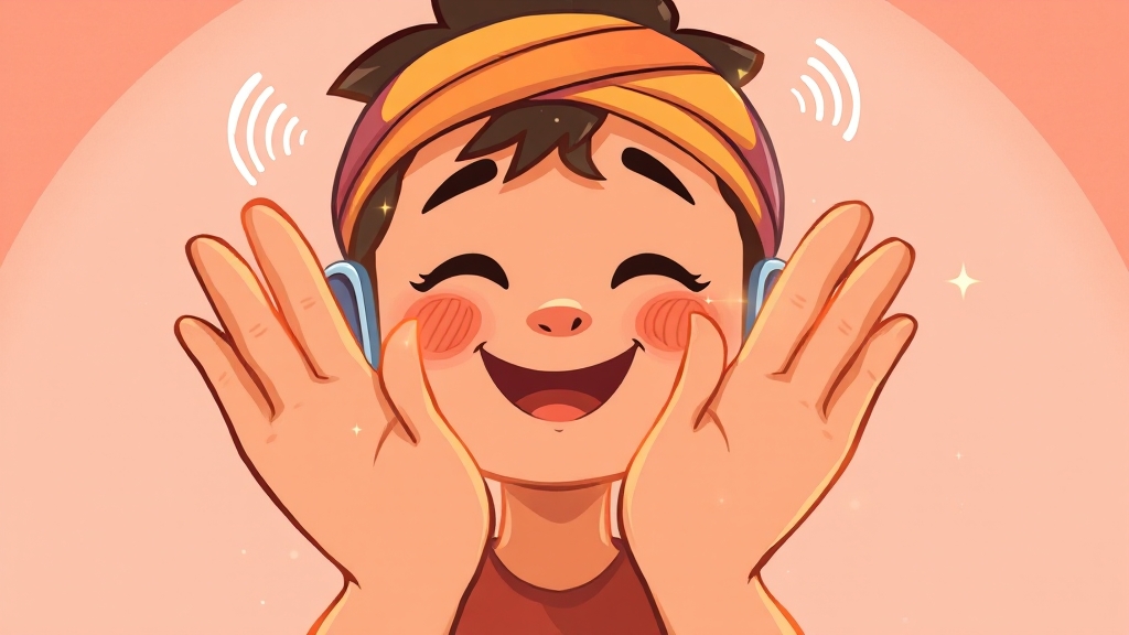 난청 자각 및 청력 재활의 중요성 (cartoon 스타일)