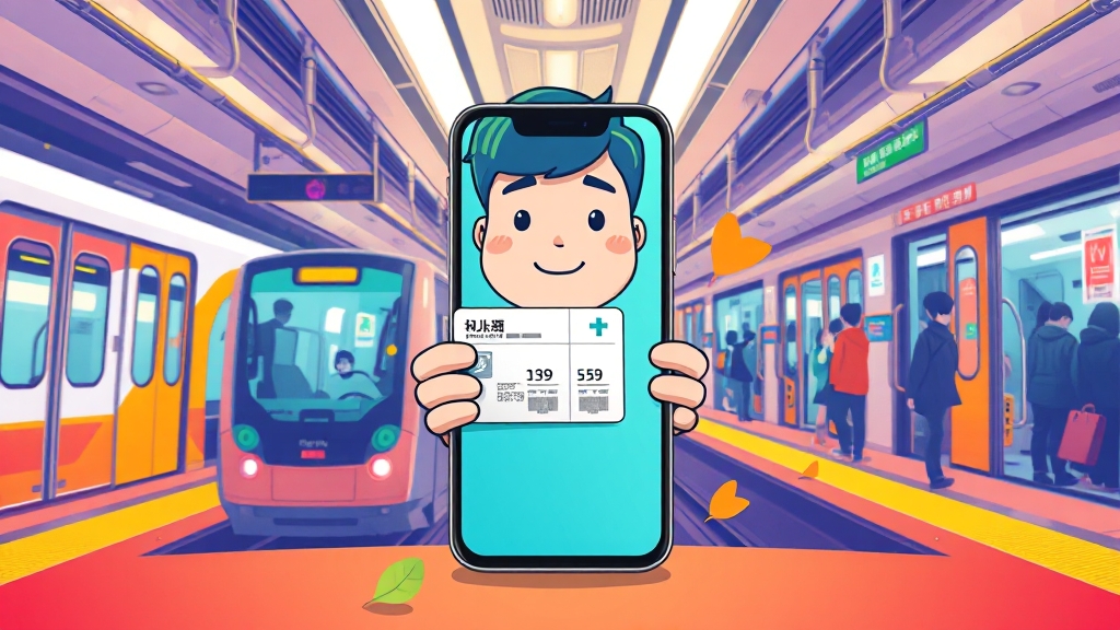 기후동행카드 발급 방법 (cartoon 스타일)