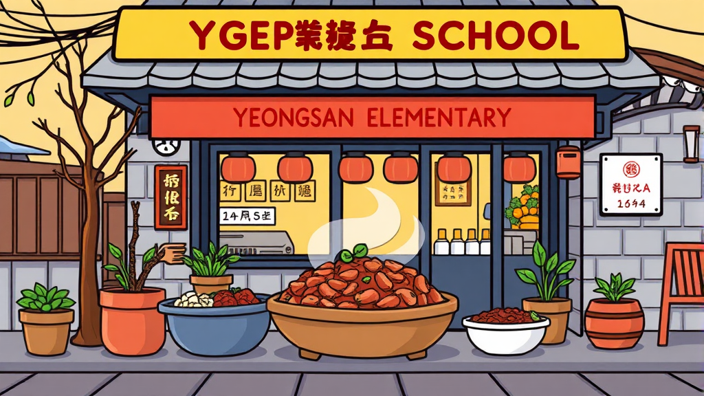 영산초 맛집 탐방: 숨겨진 보석 발견 (cartoon 스타일)