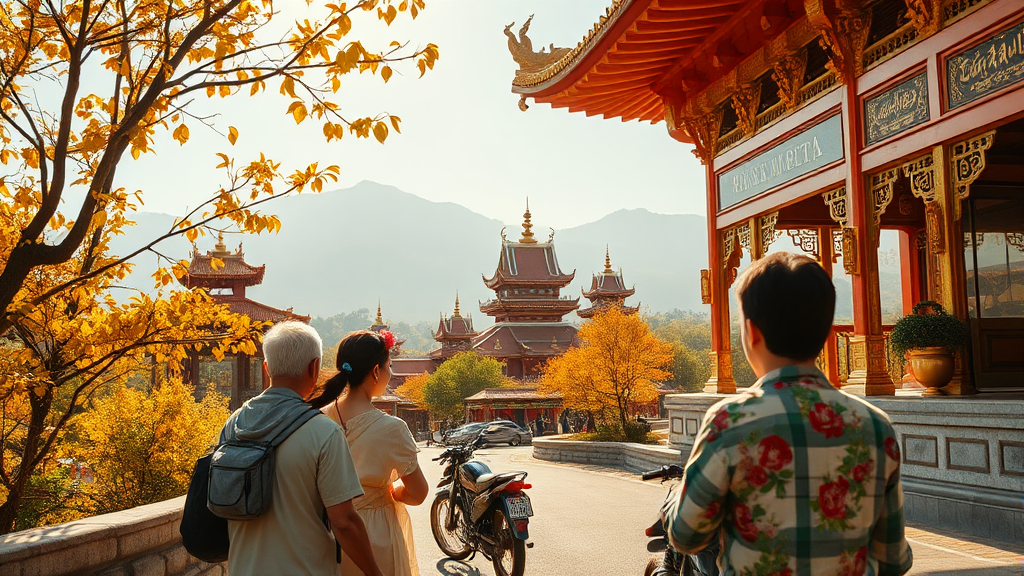 황금연휴 여행 트렌드 (realistic 스타일)