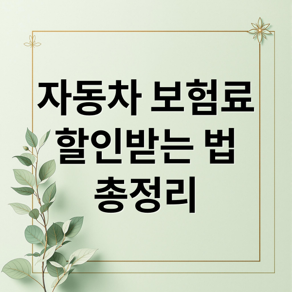 자동차 보험료
할인받는 법
총정리 (자동차 보험 경력 인정, 어떻게 받을 수 있을까? 놓치면 손해 보는 조건 총정리!)