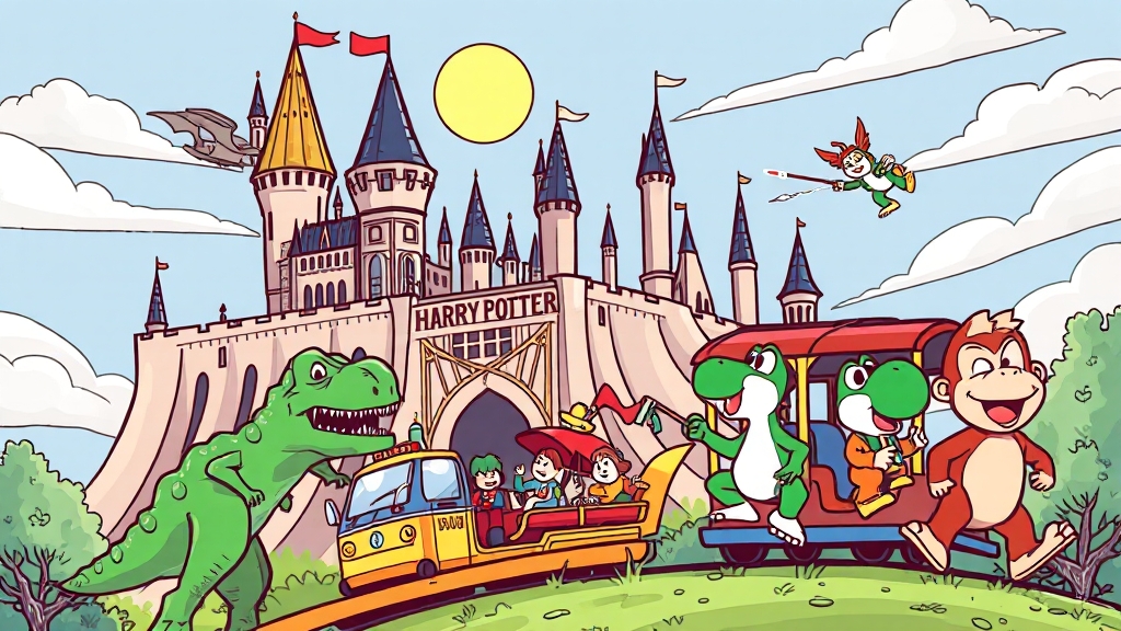 인기 어트랙션 추천 (cartoon 스타일)