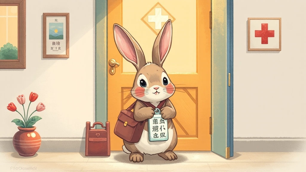 병원/약국 방문 전 체크리스트 (illustration 스타일)