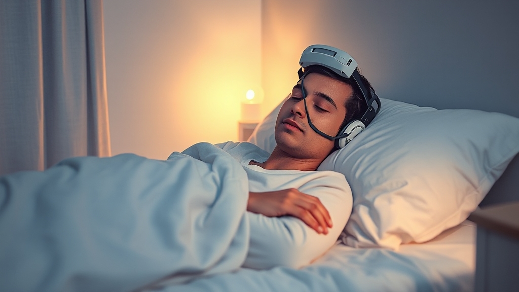 수면다원검사: 진단 방법과 과정 (watercolor 스타일)