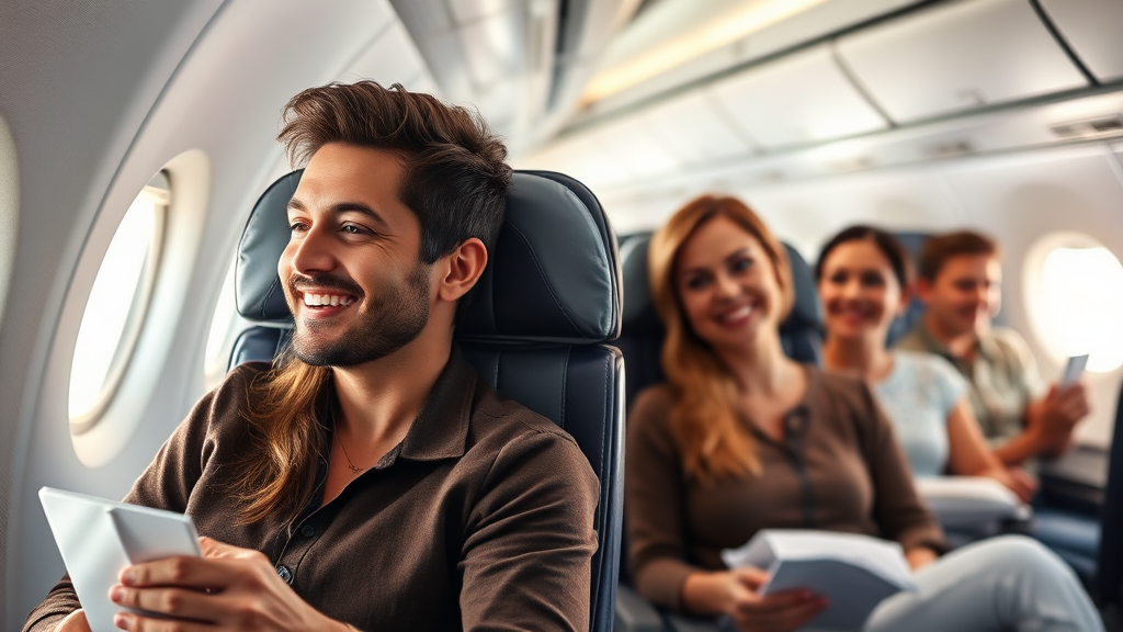 마일리지 사용법 2: 좌석 승급으로 럭셔리하게 (realistic 스타일)