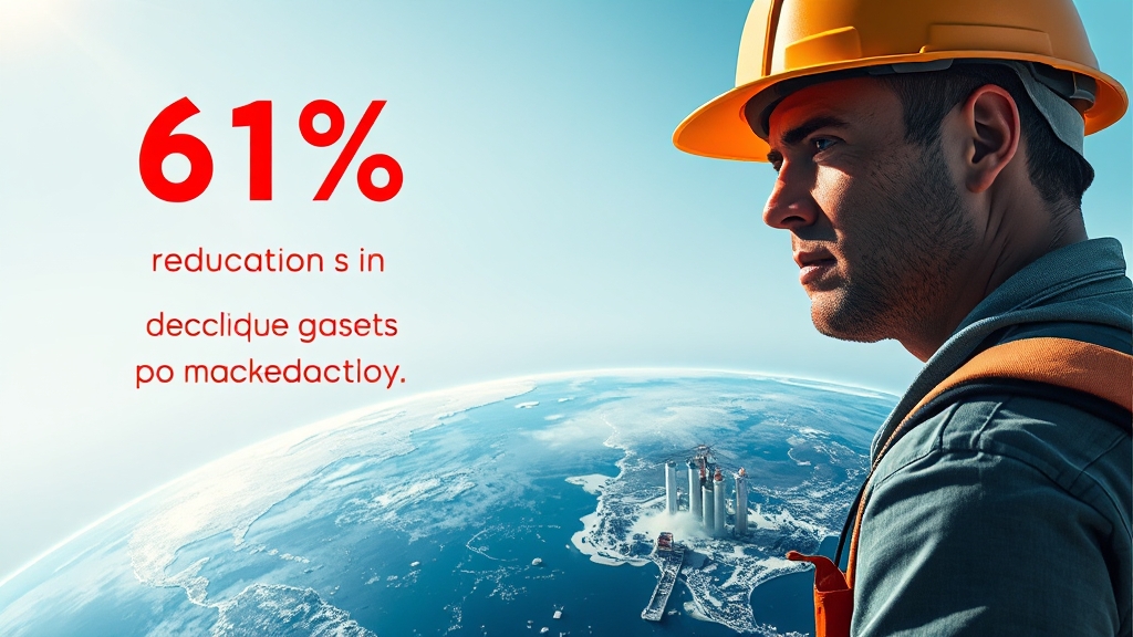 정부 정책: 온실가스 감축 목표 확정 (realistic 스타일)