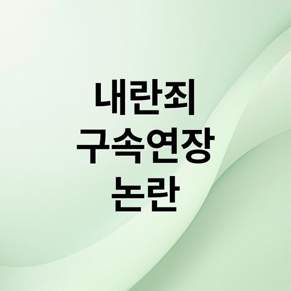 내란죄
구속연장
논란 (내란죄 구속 기간 연장)