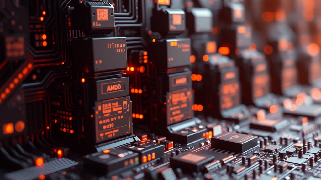 AI 반도체 시장 경쟁 현황 (realistic 스타일)