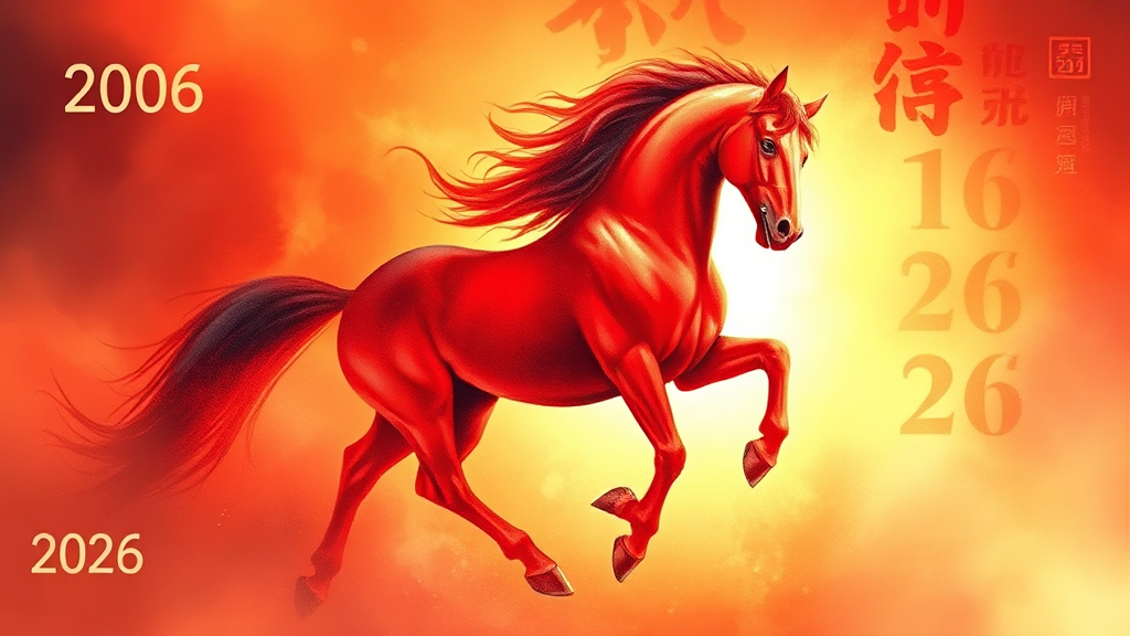 2026년은 말띠 해! (watercolor 스타일)