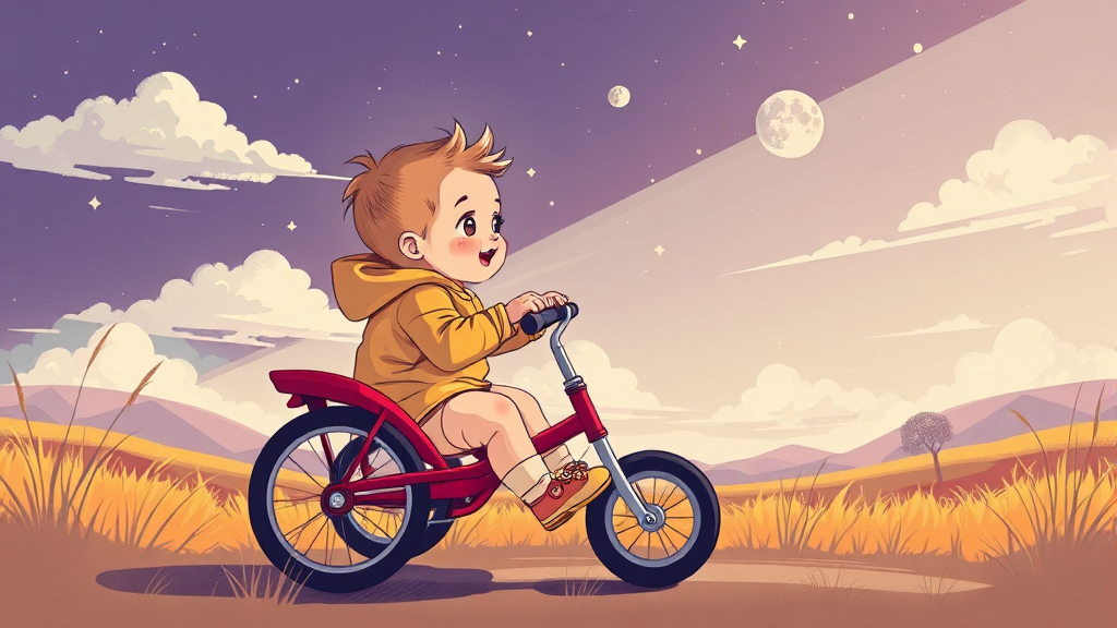 6개월 아기에게 올보르 트라이크가 딱인 이유 (illustration 스타일)