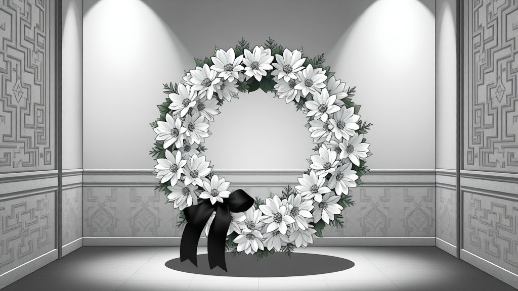 근조화환 주문 및 배달 절차 (illustration 스타일)