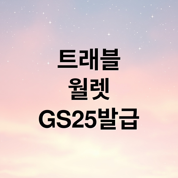 트래블월렛 GS25 즉시 발급, 트래블월렛 카드 사용법 체크리스트
