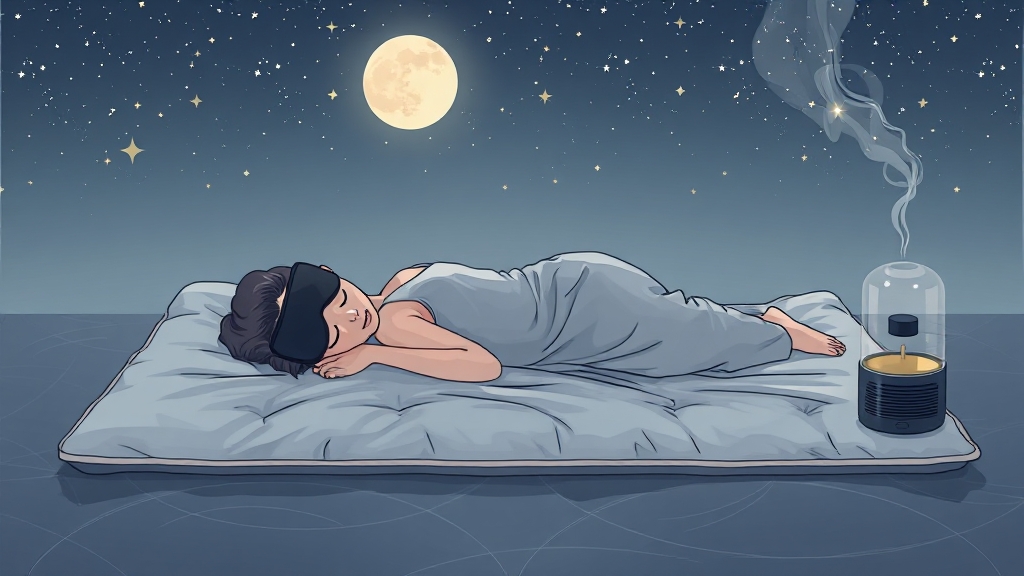 시원한 잠을 위한 숙면템 (illustration 스타일)