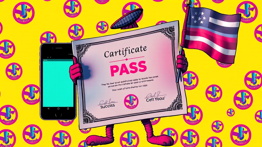 자격증 취득 방법 및 검정 방식 (popart 스타일)