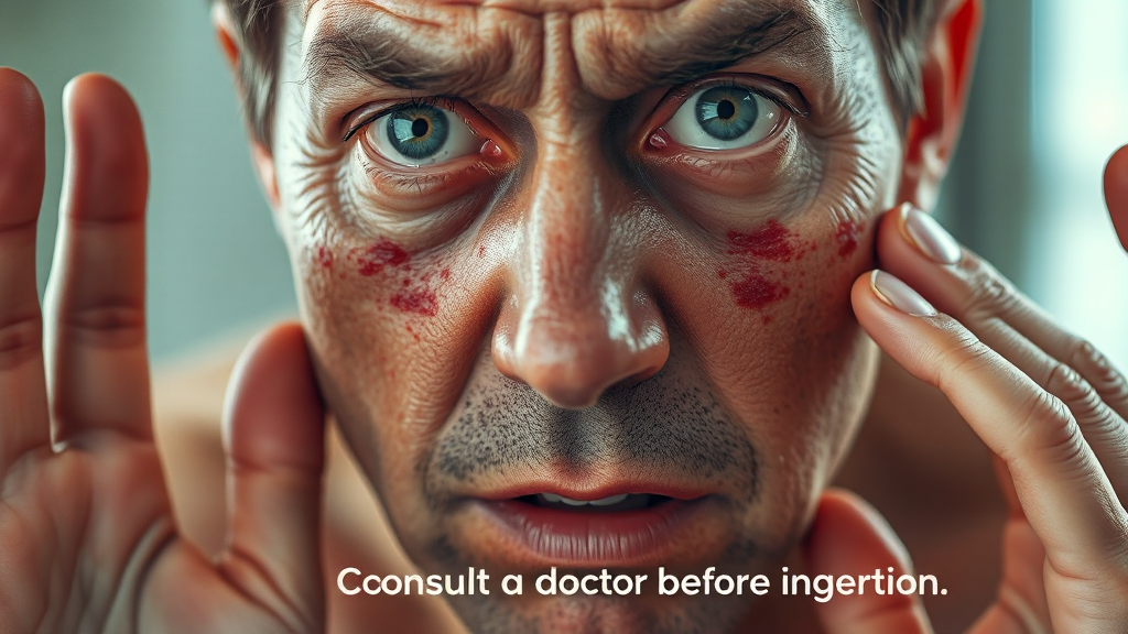 부작용 및 주의사항 (realistic 스타일)