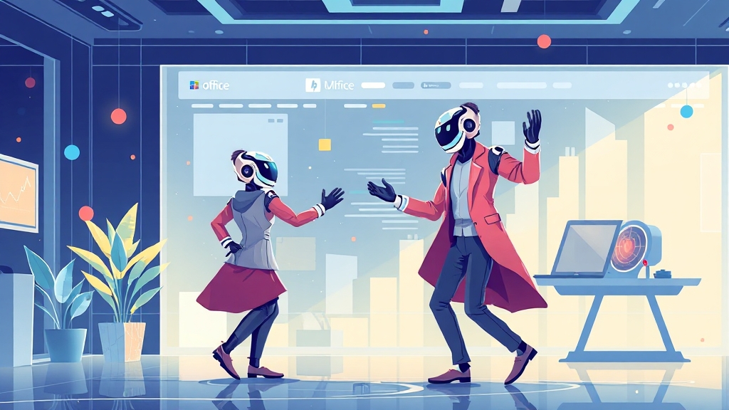 MS Ignite 코파일럿 AI 에이전트 모드 소개 (illustration 스타일)