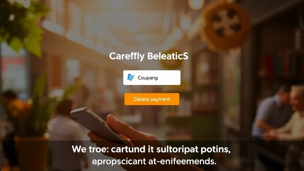 쿠팡 결제수단 삭제 방법 (realistic 스타일)