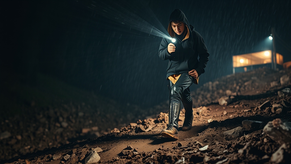 야간 안전 대피 요령 (realistic 스타일)