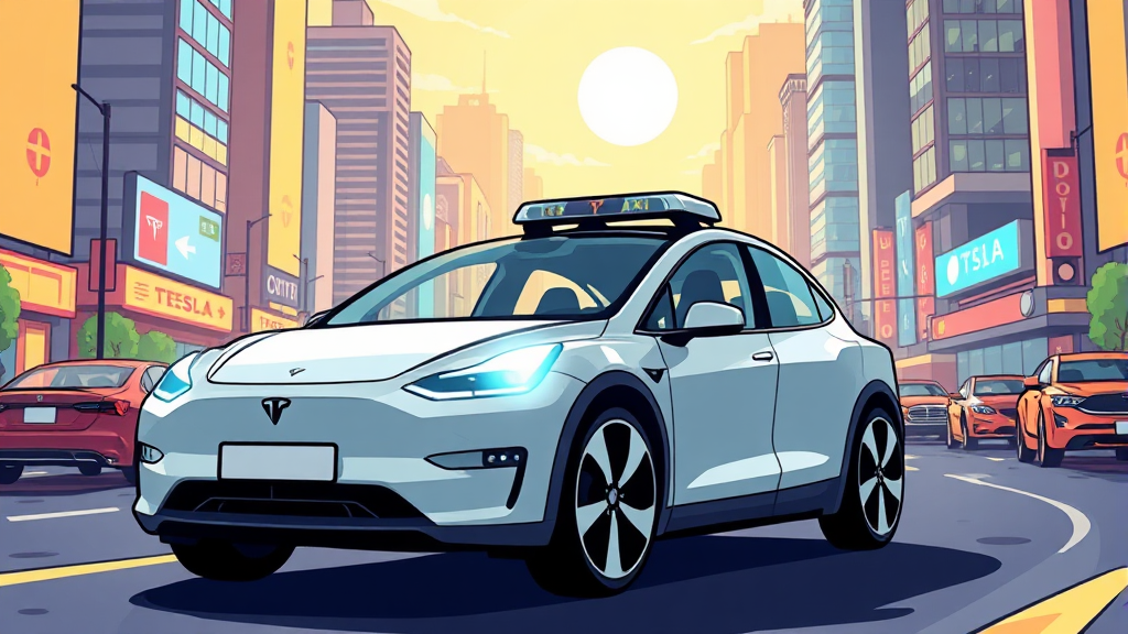 테슬라 주가 분석 (cartoon 스타일)