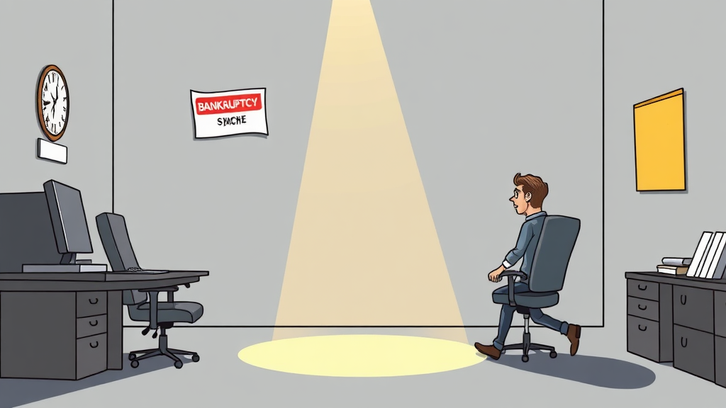 회사 도산 시 대처 방안 (cartoon 스타일)